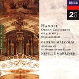 Copertina del CD "Handel: Organ Concertos Op. 4 & 7 - George Malcolm / Neville Marriner"